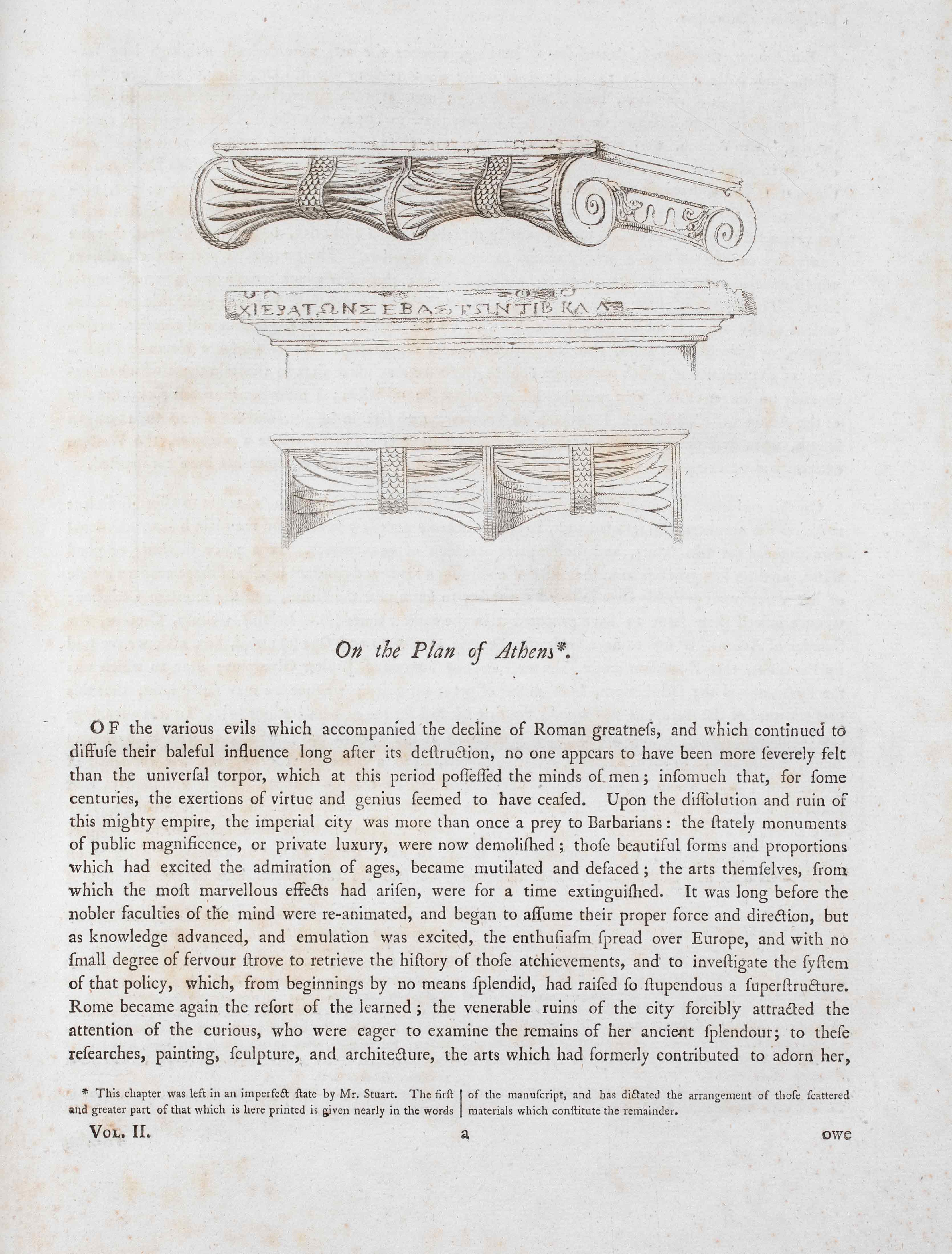 Σελίδα του βιβλίου The Antiquities of Athens. Volume the Third 