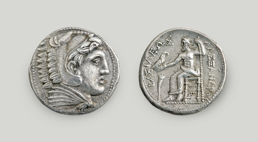 Silver tetradrachm of Alexander the Great 