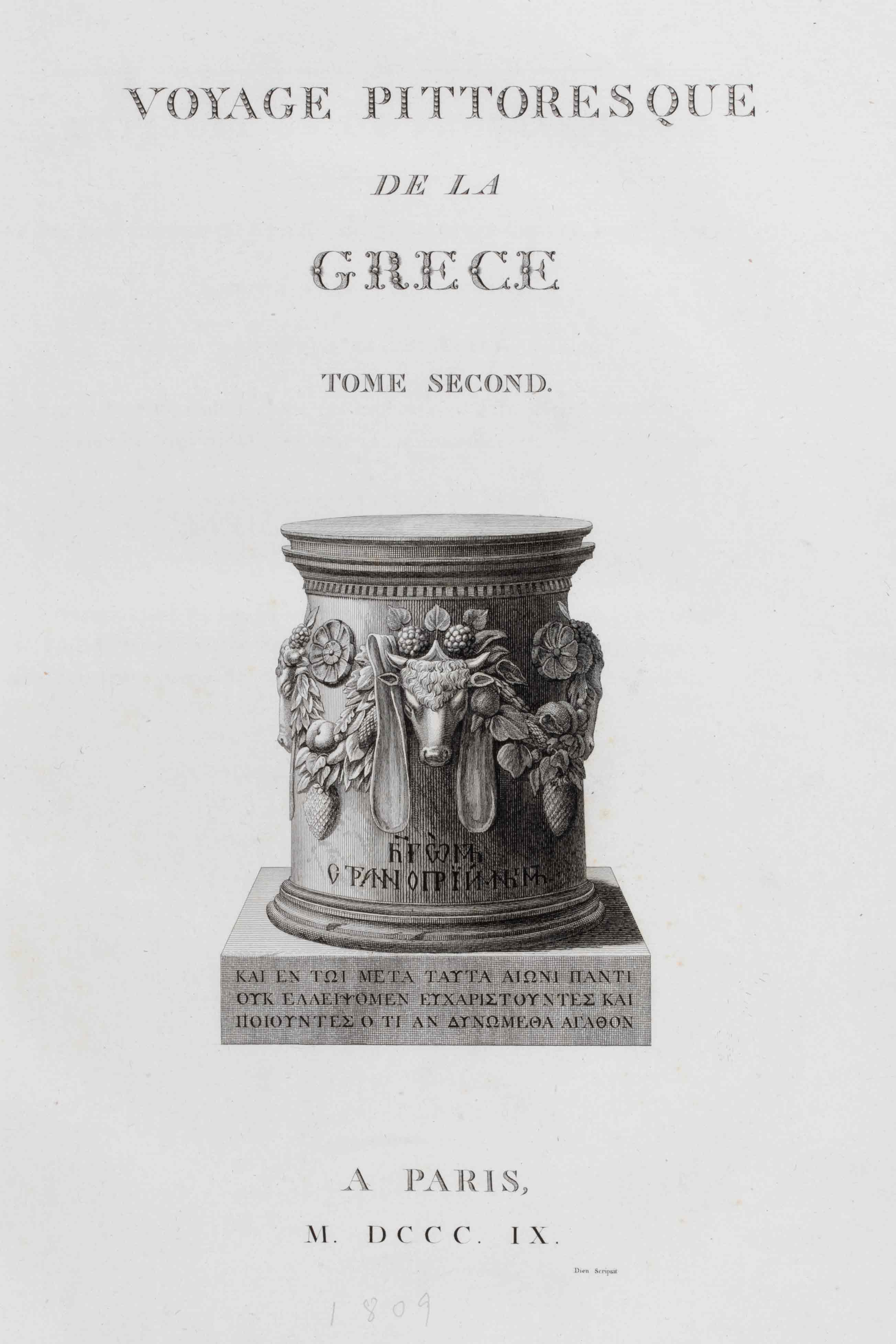 Σελίδα του βιβλίου Voyage pittoresque de la Grèce, Β΄ τόμος 